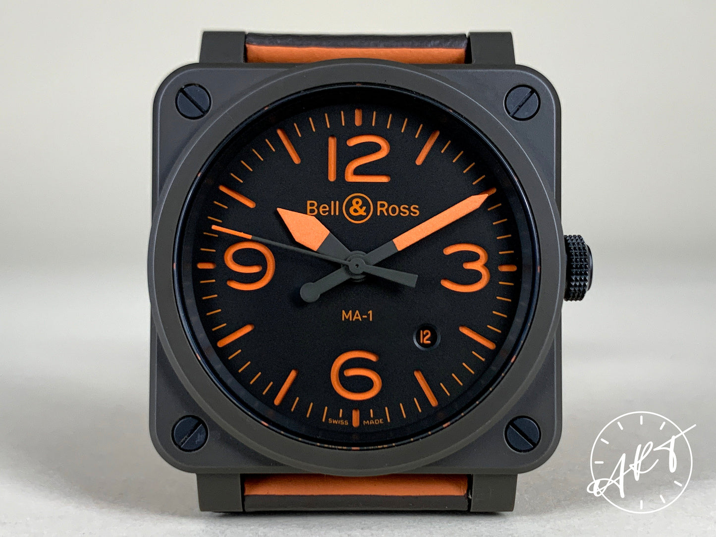 Bell & Ross Khaki Dial Black Ceramic 999 Pcs Ltd Military Watch BR0392 BP