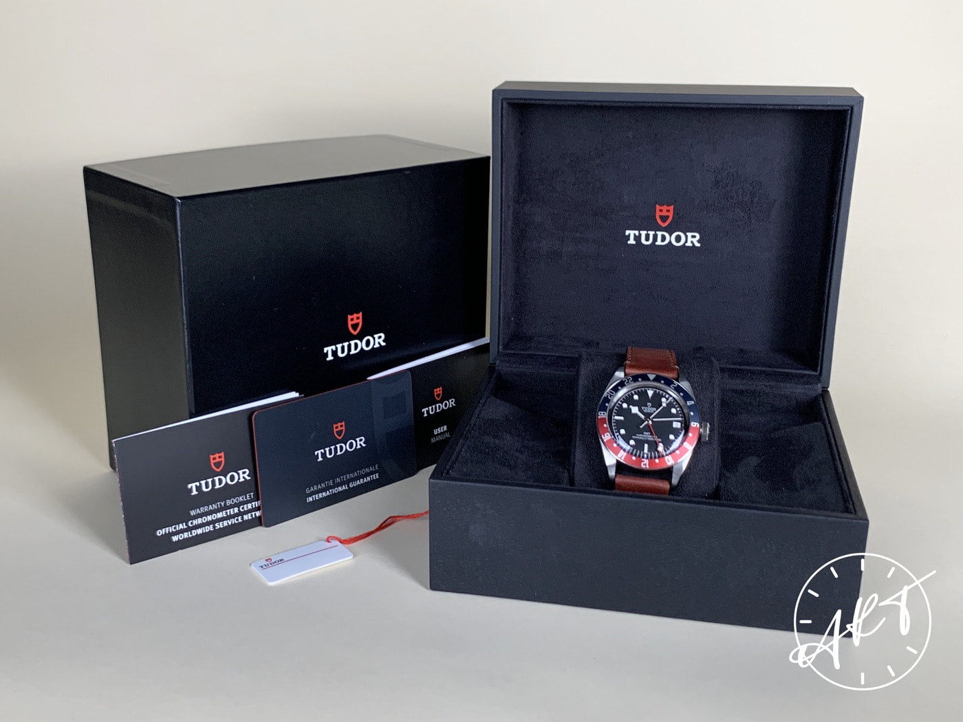 Tudor Black Bay GMT Blue & Red Bezel Black Dial SS Pepsi Diver Watch M79830RB BP