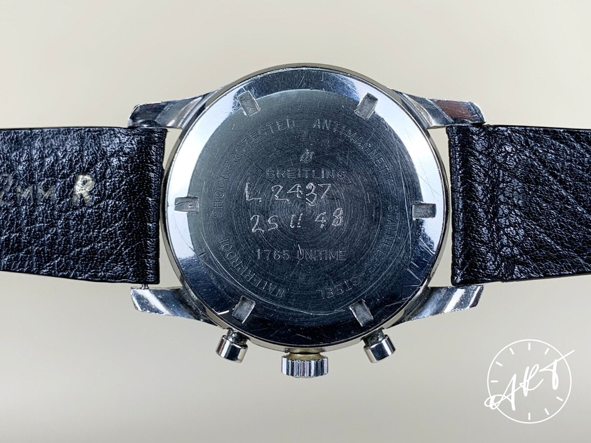 1969 Breitling Top Time Chrono Reverse Panda 24H Dial Pilot Watch 1765 *USED BY MILITARY*