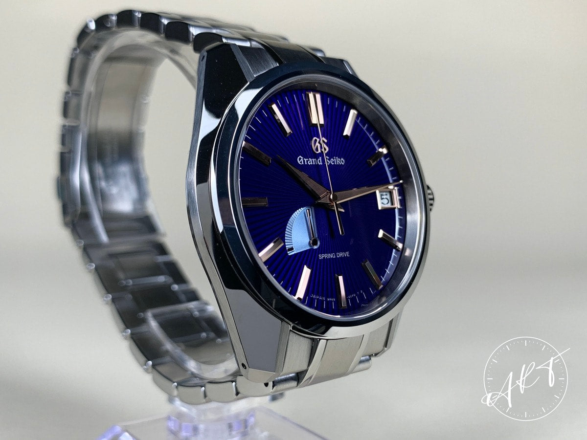 NEW Grand Seiko Heritage Blue Dial SS Spring Drive Ginza Ltd Watch SBGA447 w/ BP