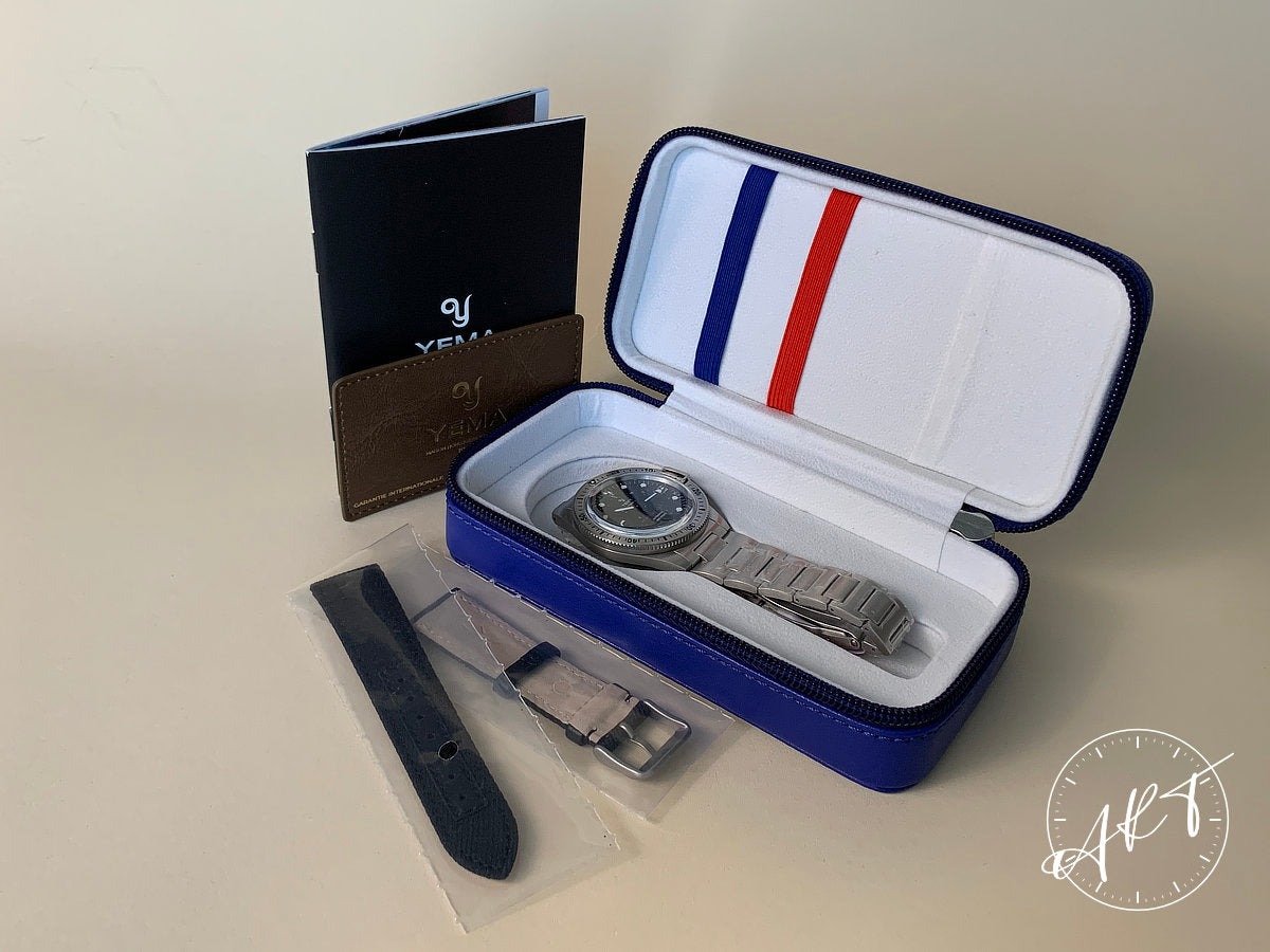 NEW Yema Superman French Air Force Black Dial SS Ltd Military Watch YAA39-AMS BP