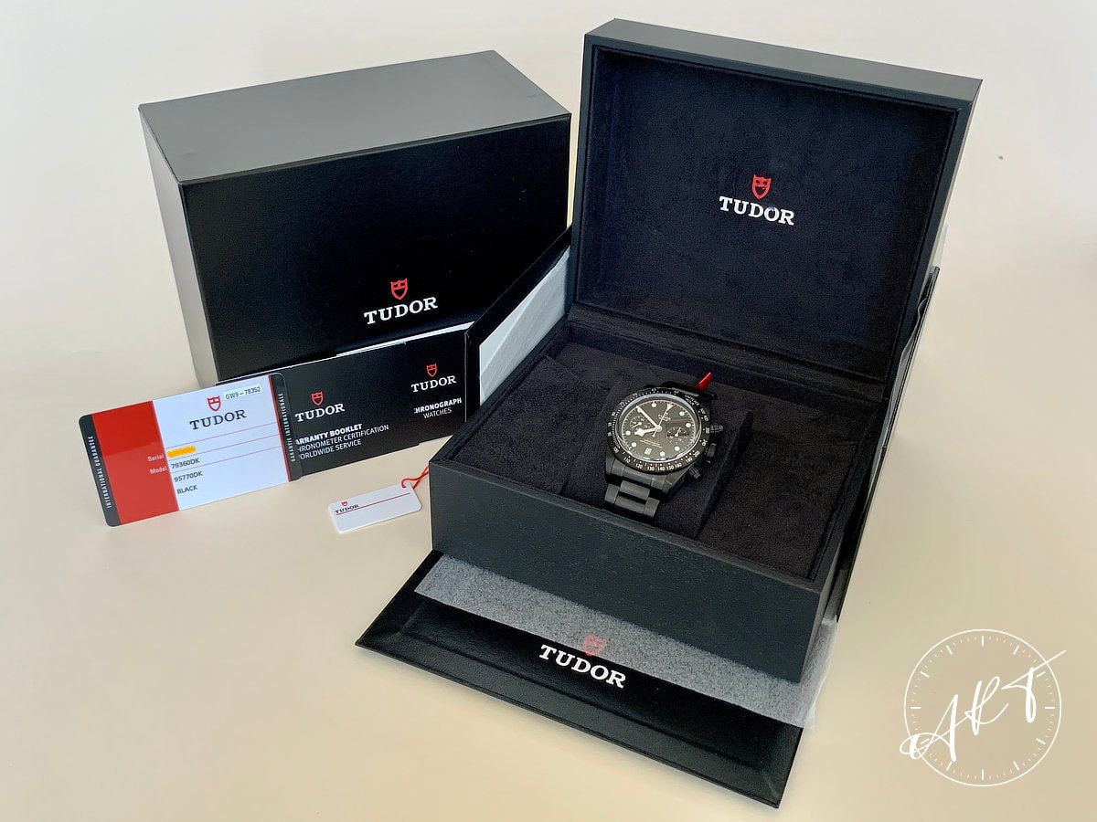 NEW Tudor Black Bay Chrono Dark Black Dial PVD SS Ltd Diver Watch 79360DK BP