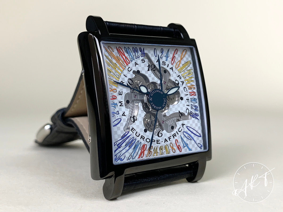 Jean-Mairet & Gillman Continentes Night & Day Multicolor Dial PVD SS Ltd Watch