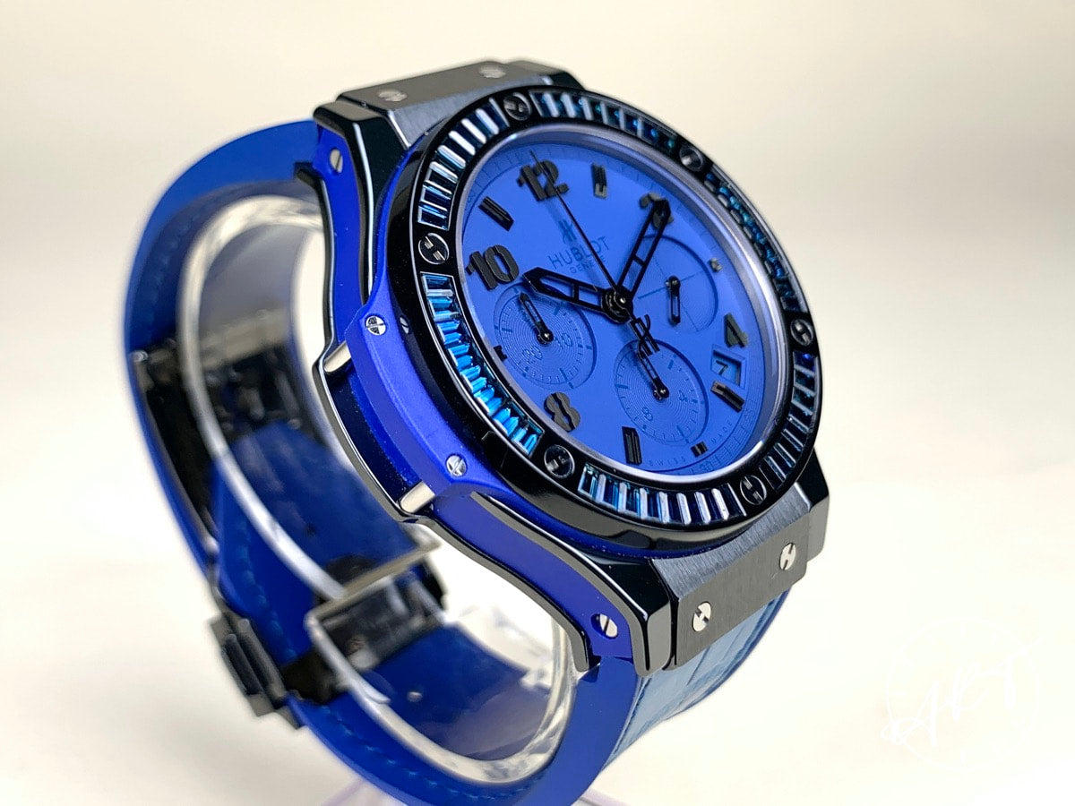 Hublot Big Bang Chrono Blue Dial “Tutti Frutti” Black Ceramic Auto Ltd Watch BP