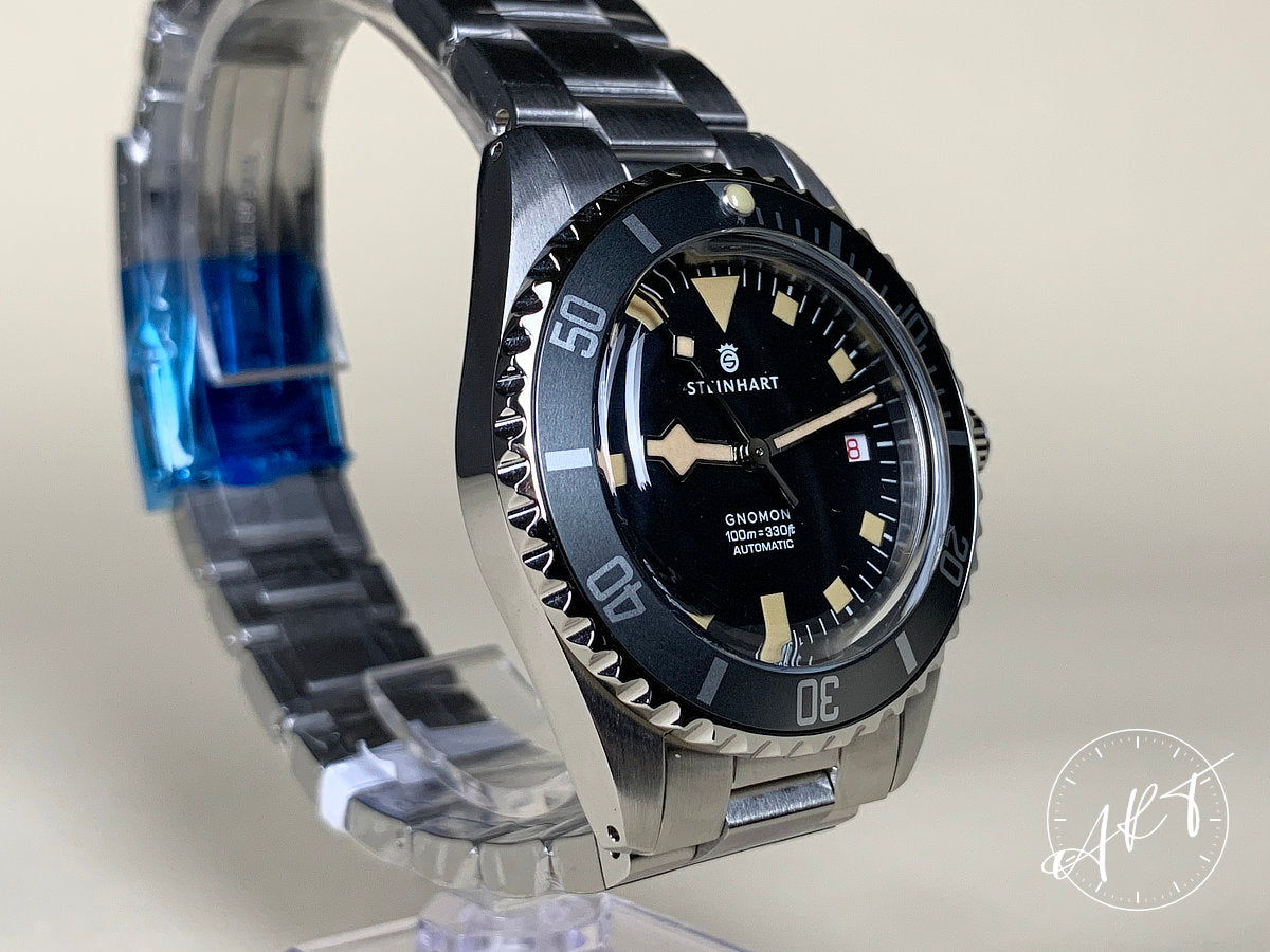 NEW Steinhart Ocean 39 Marine Black Black Dial SS Auto Ltd Ed Diver Watch w/ B&P