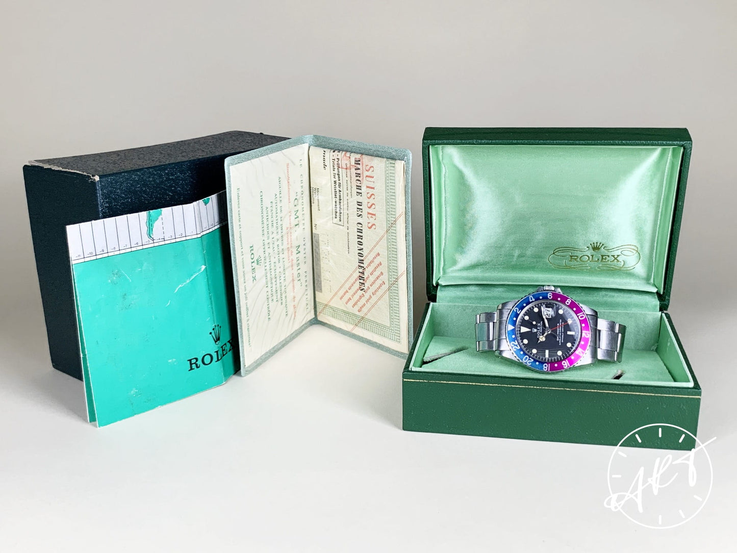Vintage 1967 Rolex GMT-Master Fuchsia Bezel Long E Dial Mark I Watch 1675 BP