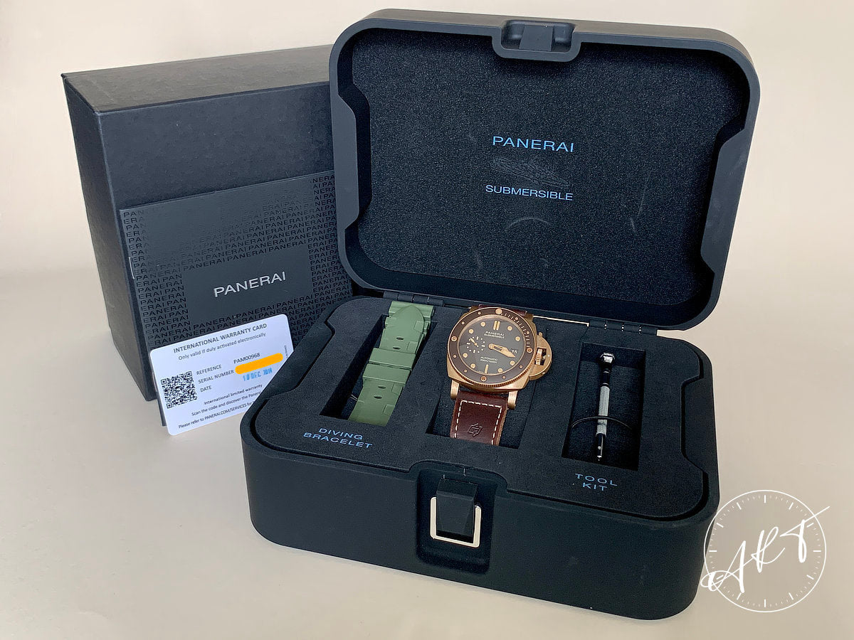 Panerai PAM 968 Luminor Submersible 3 Days “Bronzo” Diver Watch PAM00968 BP