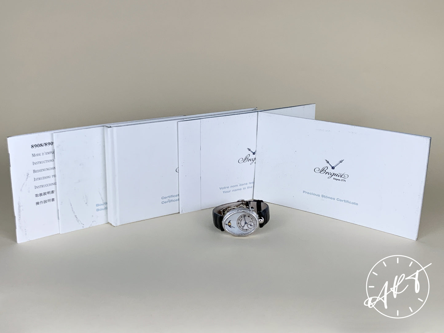 Breguet Reine de Naples Moonphase MOP Dial 18K WG Oval Ladies Watch w/ Papers