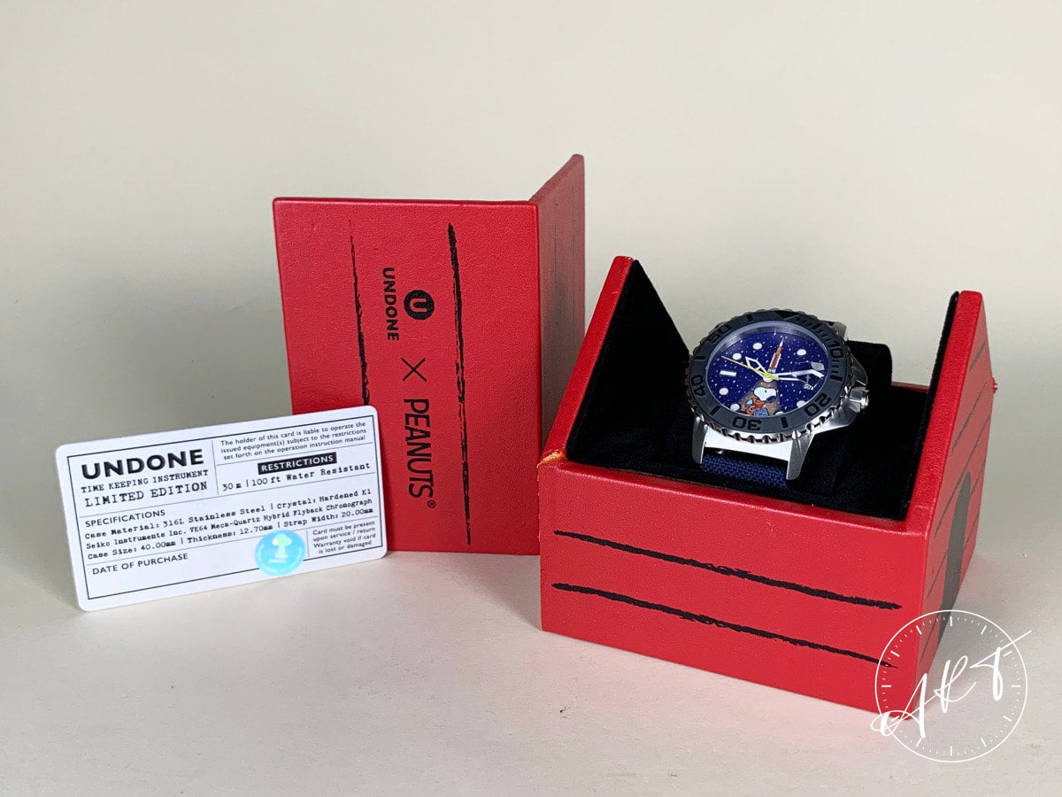 NEW Undone x Peanuts Snoopy NASA Moon Blue Dial SS Auto 20 Pcs Ltd Watch w/ B&P
