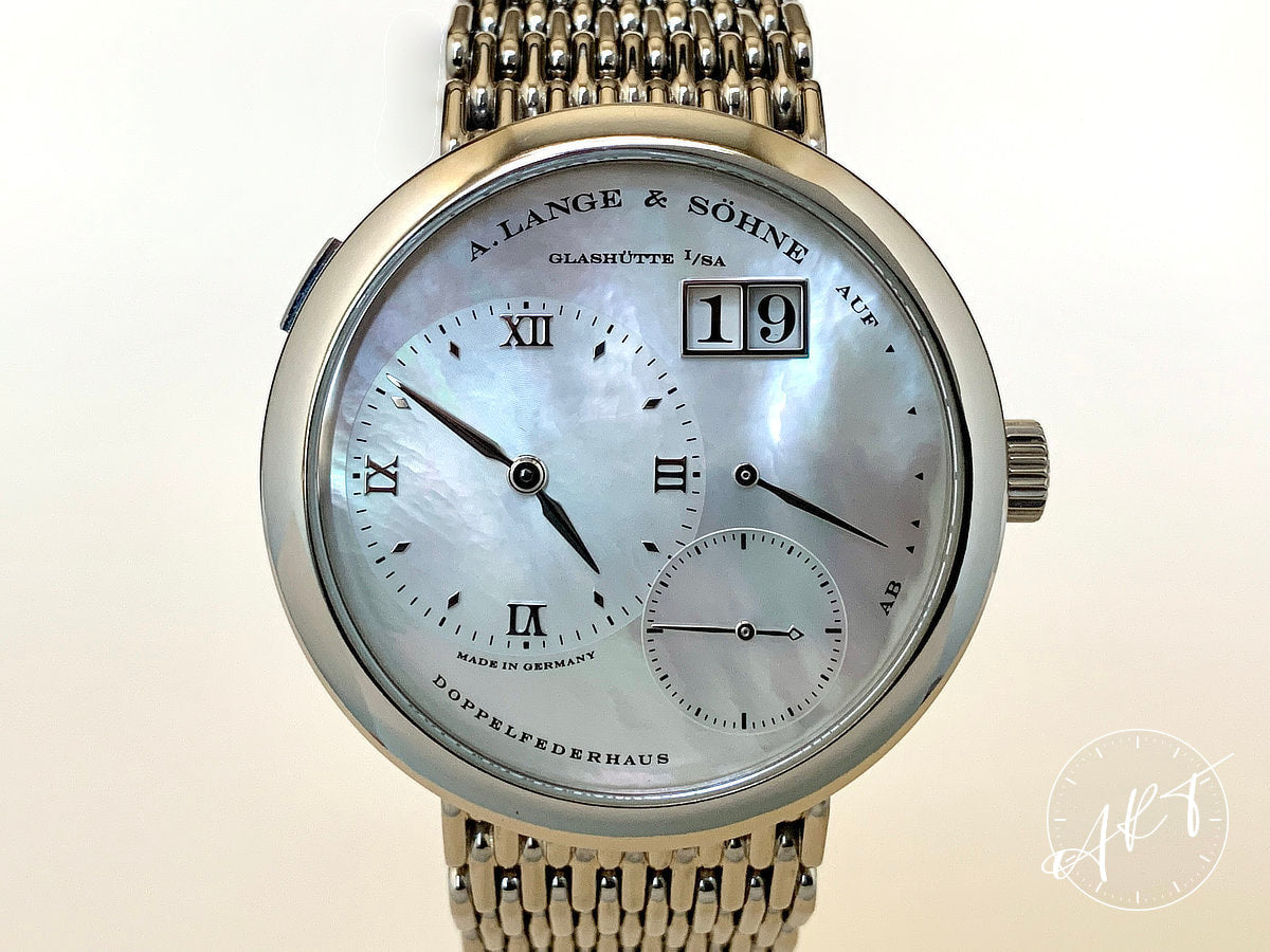 A. Lange & Söhne Lange 1 MOP Mother of Pearl Dial 18K WG Manual Watch 160.029 BP