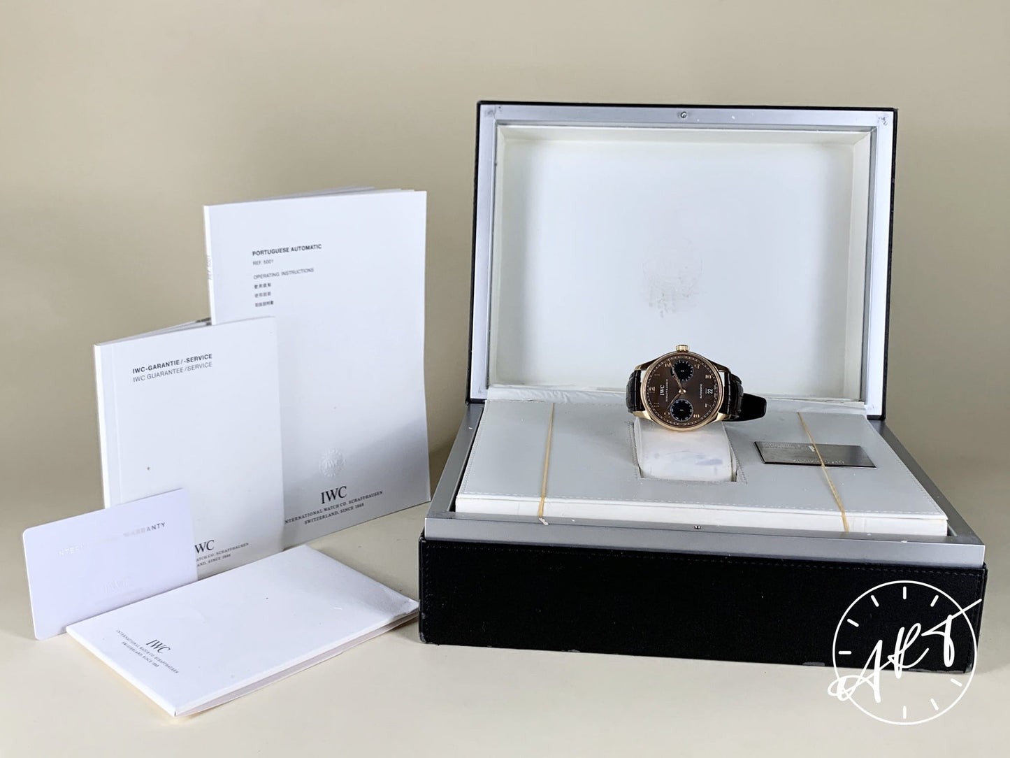 IWC Portuguese Chrono Brown Dial 18K RG Boutique-Only 500 Pcs Ltd Watch BP