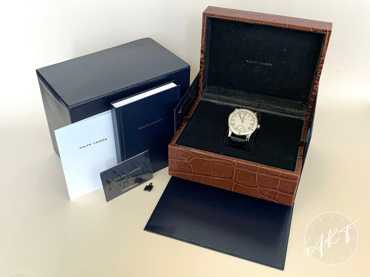 Ralph Lauren Sporting Classic Silver Dial SS Manual Watch RLR0220700 w/ B&P