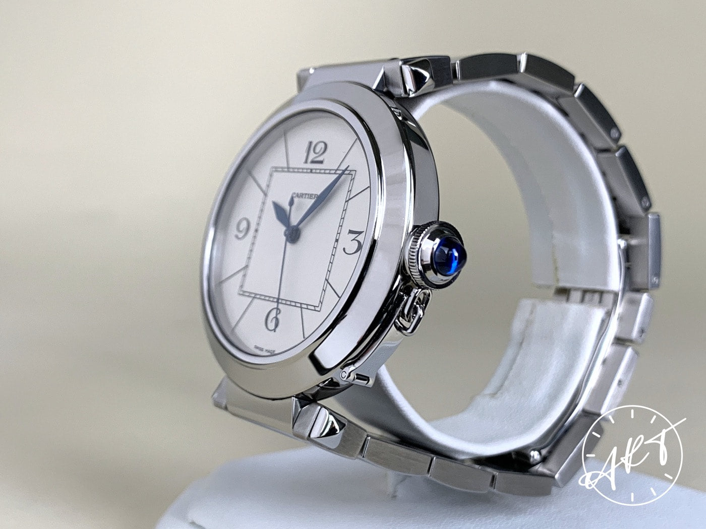 Cartier Pasha Silver Dial Stainless Steel Automatic Watch W31072M7 in FULL SET
