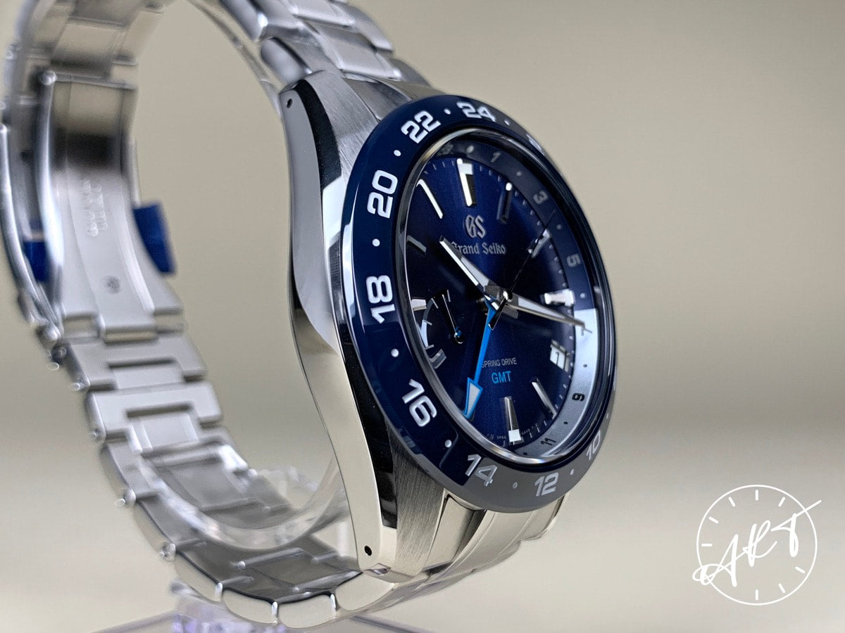 Grand Seiko Sport GMT Blue Dial SS Spring Drive Diver Watch SBGE255 w/ B&P