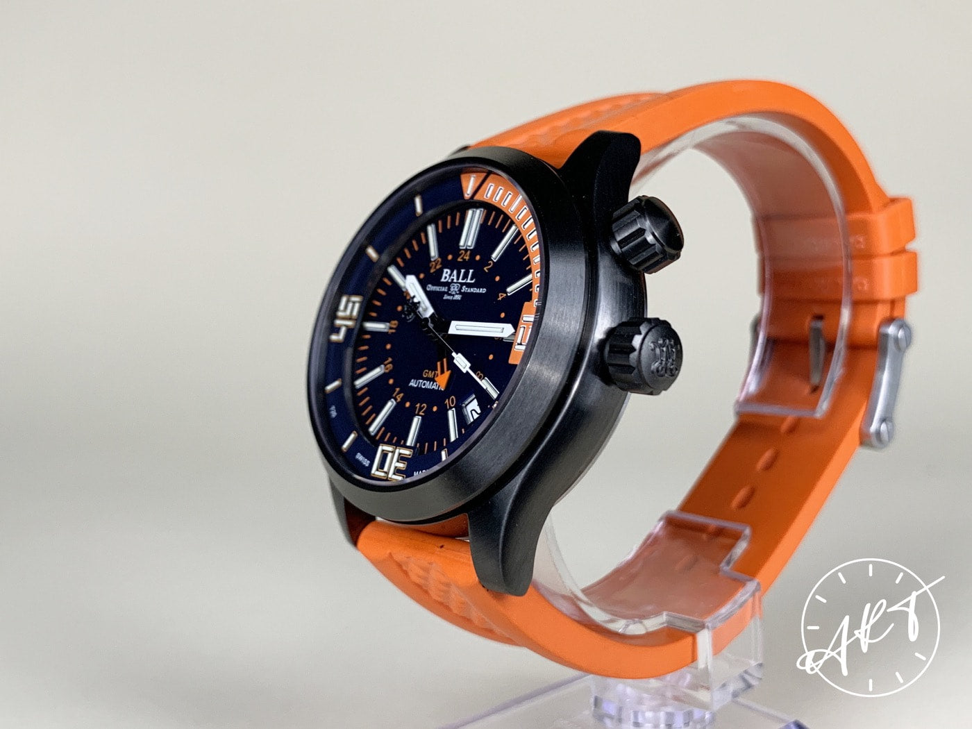 Ball Engineer Master II GMT Blue Dial DLC Titanium Auto Diver Watch DG1020A