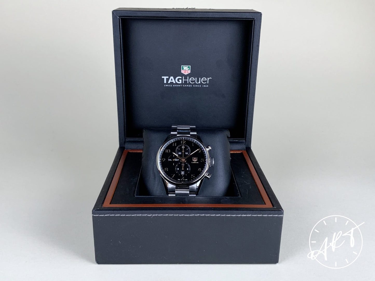 Tag Heuer Carrera Chronograph Black Dial SS Auto Watch CAR2014 w/ Box