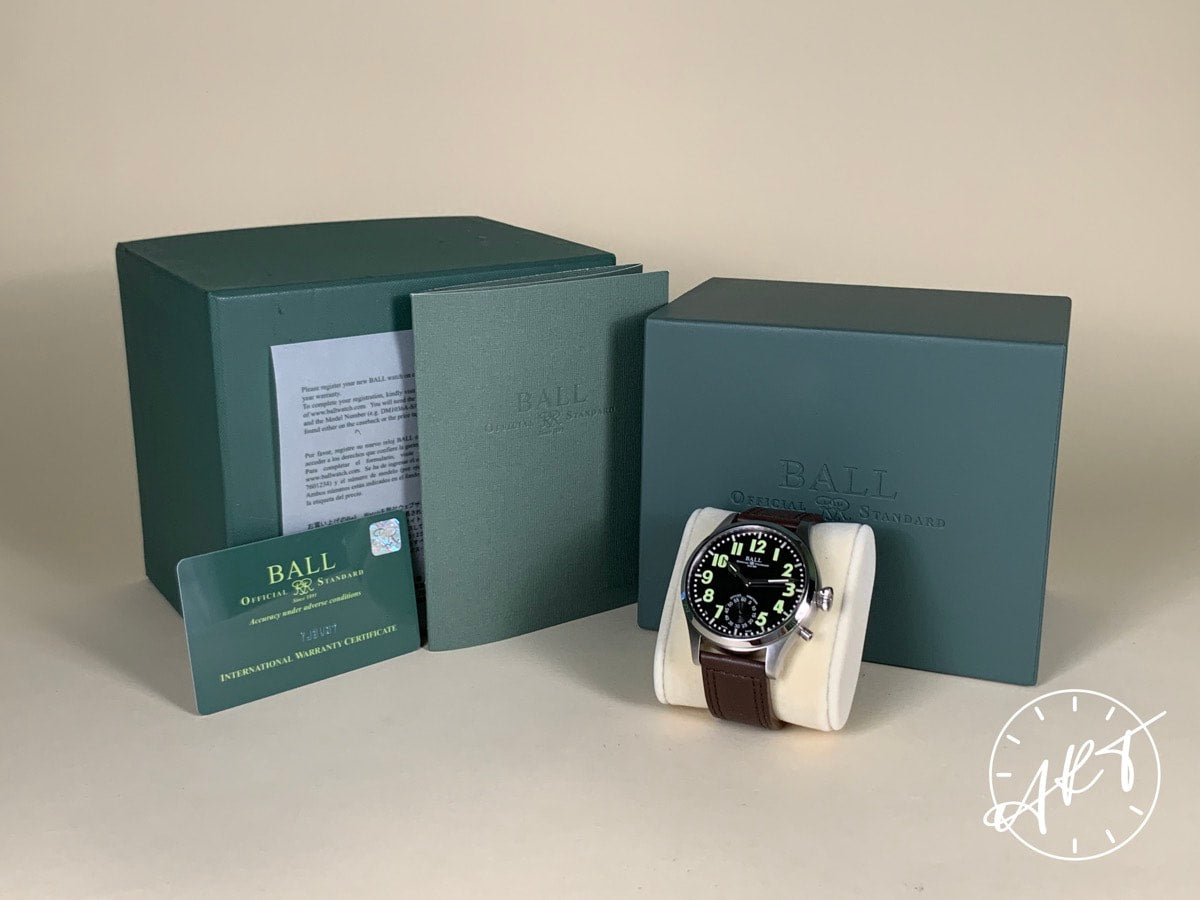 Ball Engineer Master II Black Dial SS Auto Officer Watch NM2038D w/ B&P