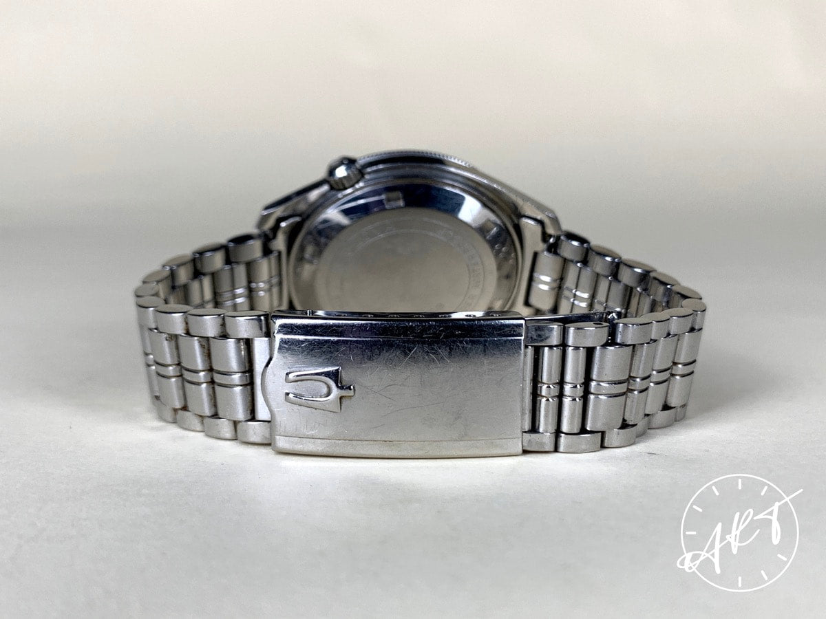 Vintage 1968 Accutron Deep Sea 666 Feet Black Dial SS Tuning Fork Watch w/ B&P