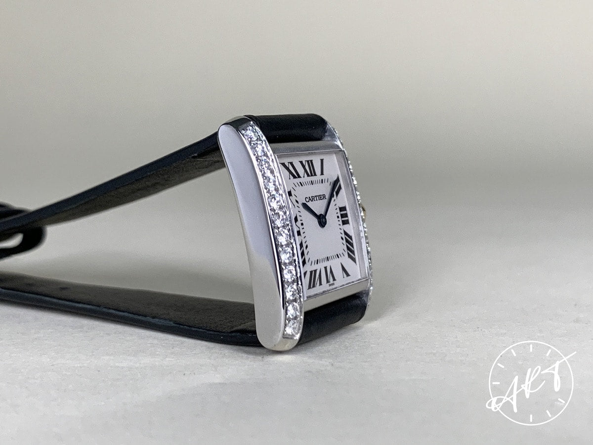 Cartier Tank Francaise Diamond Bezel White Dial SS Quartz Ladies Watch 2301