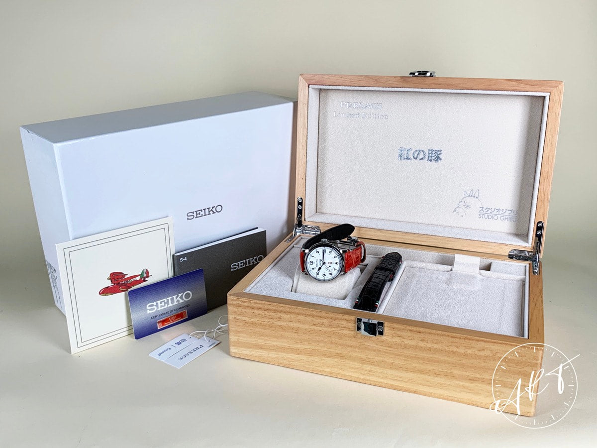 NEW Seiko Presage White Dial SS Spring Drive PORCO ROSSO Ltd Watch SNR047J1 BP