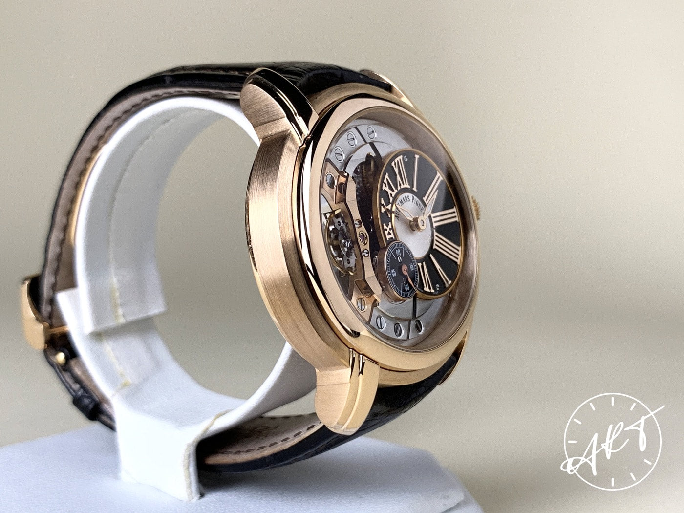 Audemars Piguet Millenary 4101 18K Pink Gold Oval Skeleton Watch w/Box