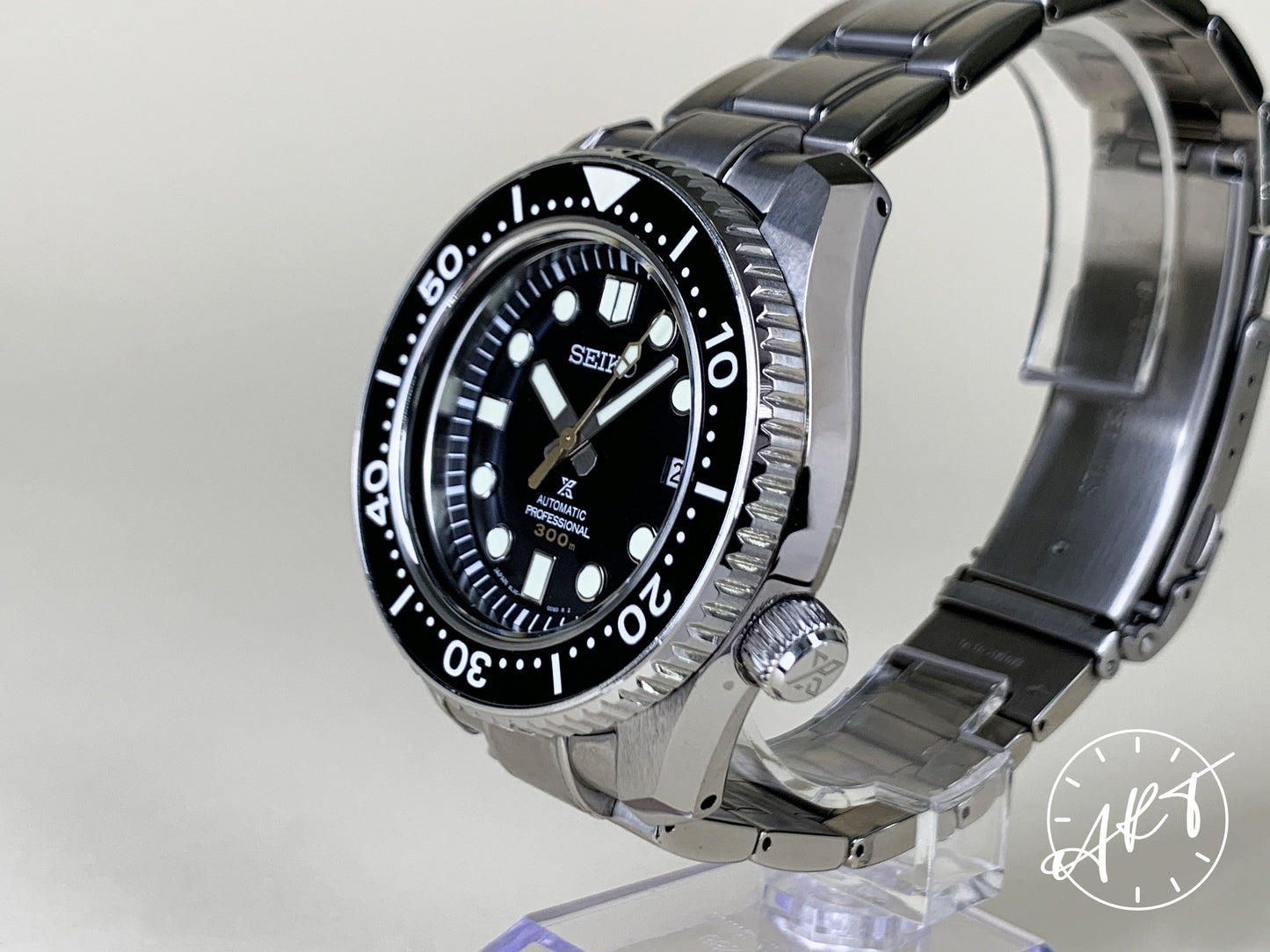 Seiko Prospex Marinemaster 300M Black Dial SS Auto Diver Watch SLA021J1 w/ B&P