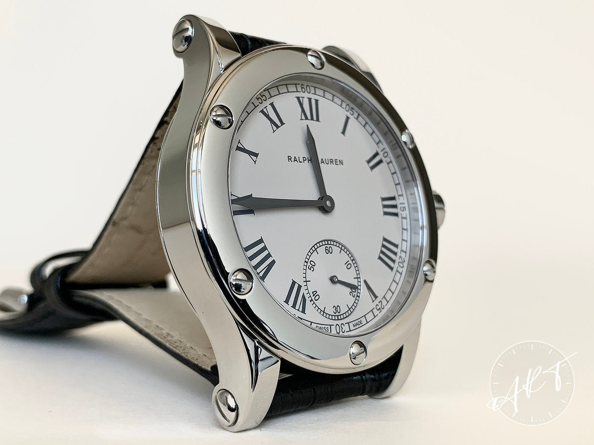 Ralph Lauren Sporting Classic Silver Dial SS Manual Watch RLR0220700 w/ B&P