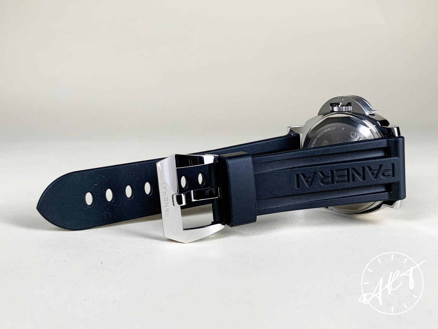 Panerai PAM 005 Luminor Marina Logo Black Dial SS Diver Watch PAM00005 BP