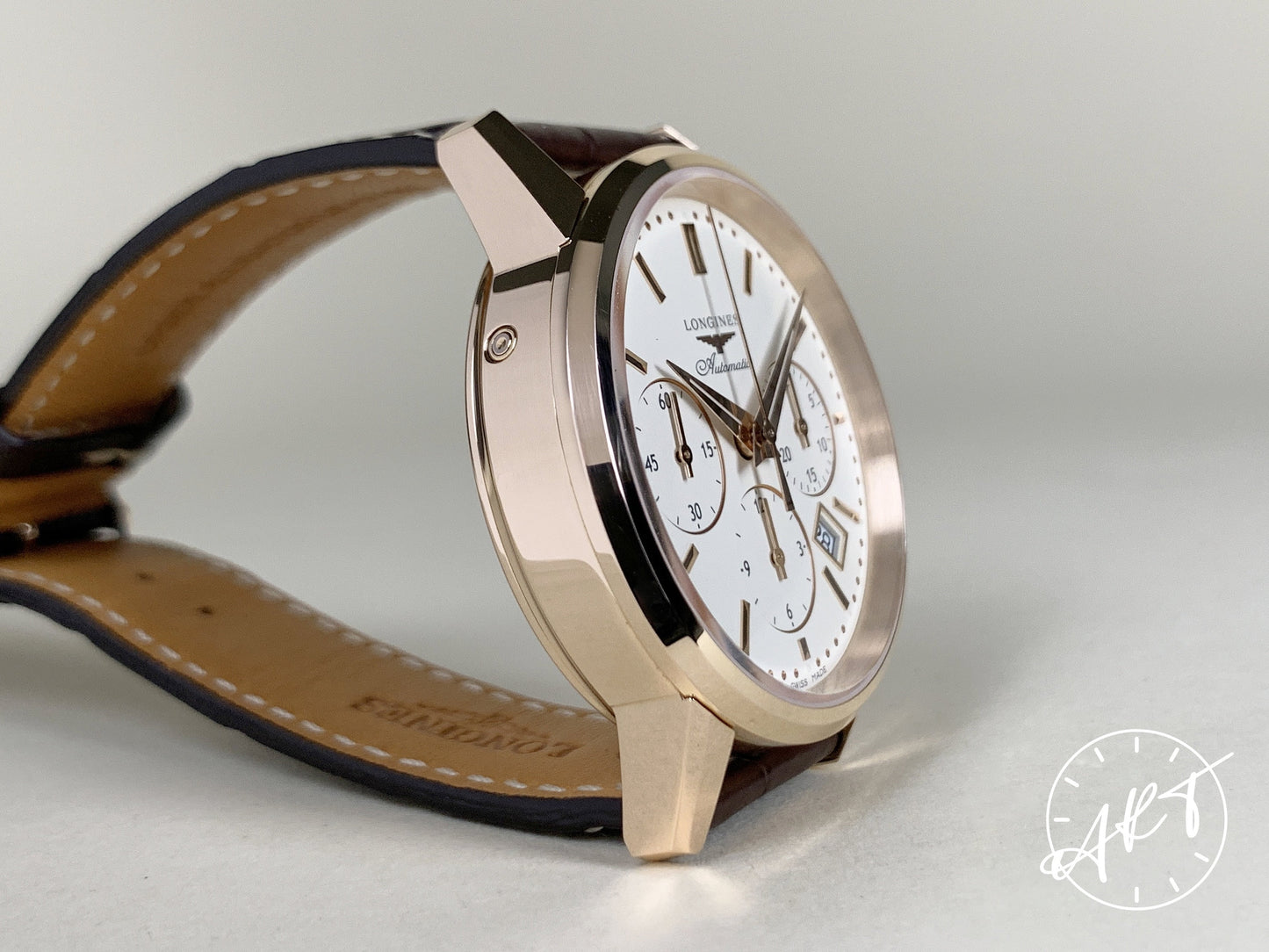 Longines Heritage Cal. L788 Chronograph Ivory Dial RG 18K RG Auto Watch w/ B&P