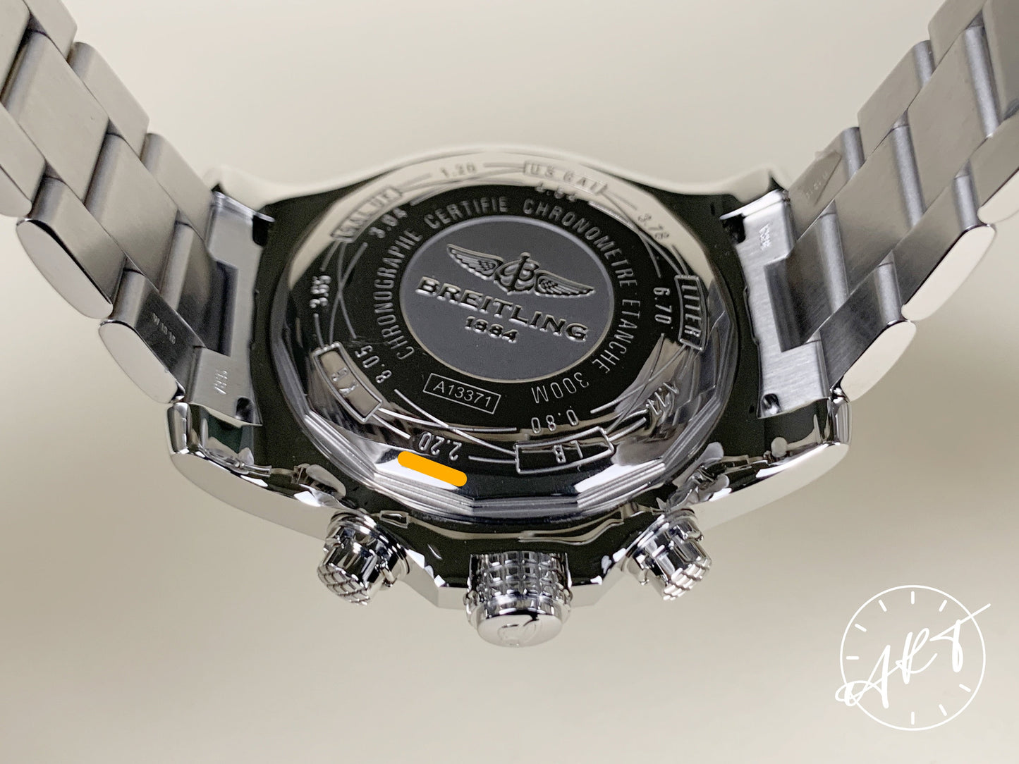 Breitling Super Avenger II Chrono “Volcano Black” SS Watch A13371 BP