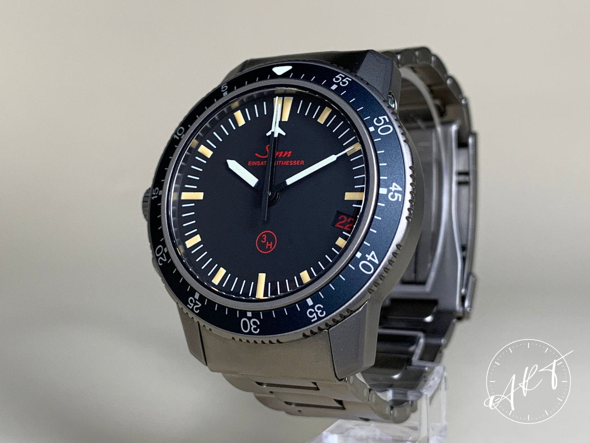 Sinn EZM 1 Black 3H Dial Titanium Auto Limited Edition Field Watch in FULL SET