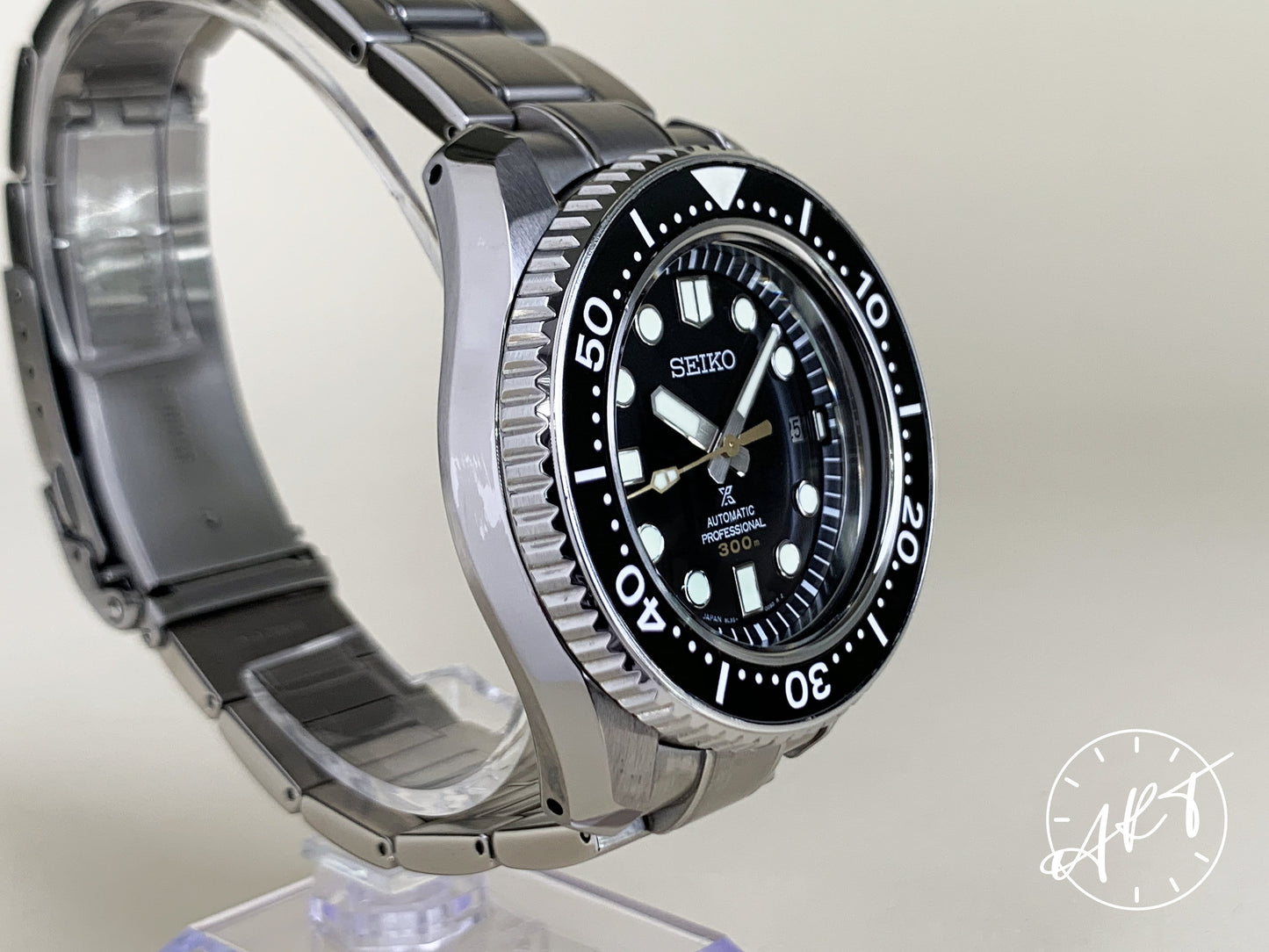 Seiko Prospex Marinemaster 300M Black Dial SS Auto Diver Watch SLA021J1 w/ B&P