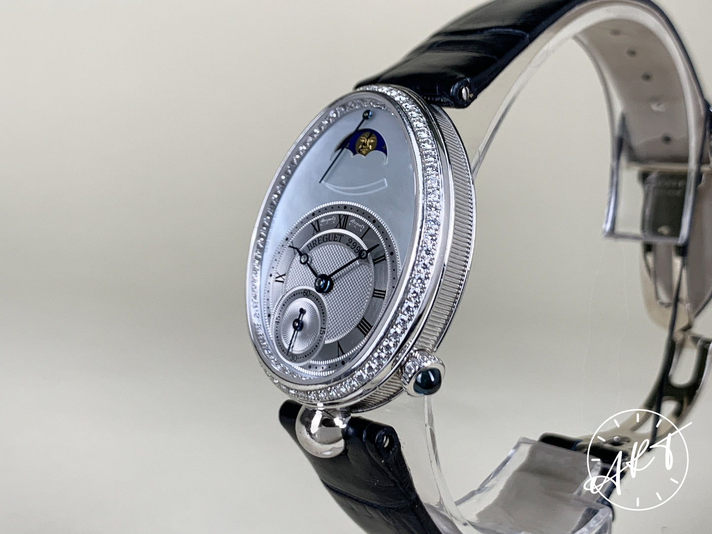 Breguet Reine de Naples Moonphase MOP Dial 18K WG Oval Ladies Watch w/ Papers