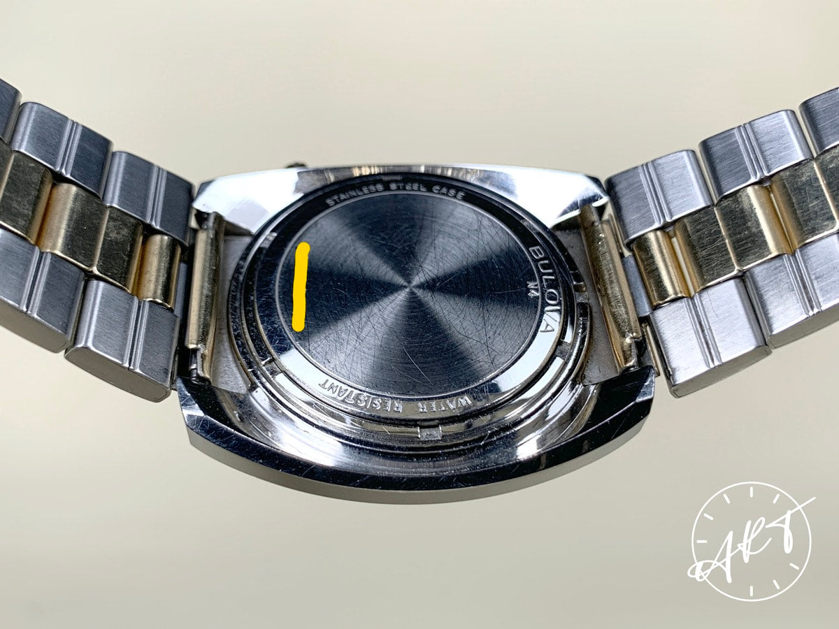 Vintage 1974 Accutron Day-Date Silver Dial Gold Plated SS Tuning Fork Watch