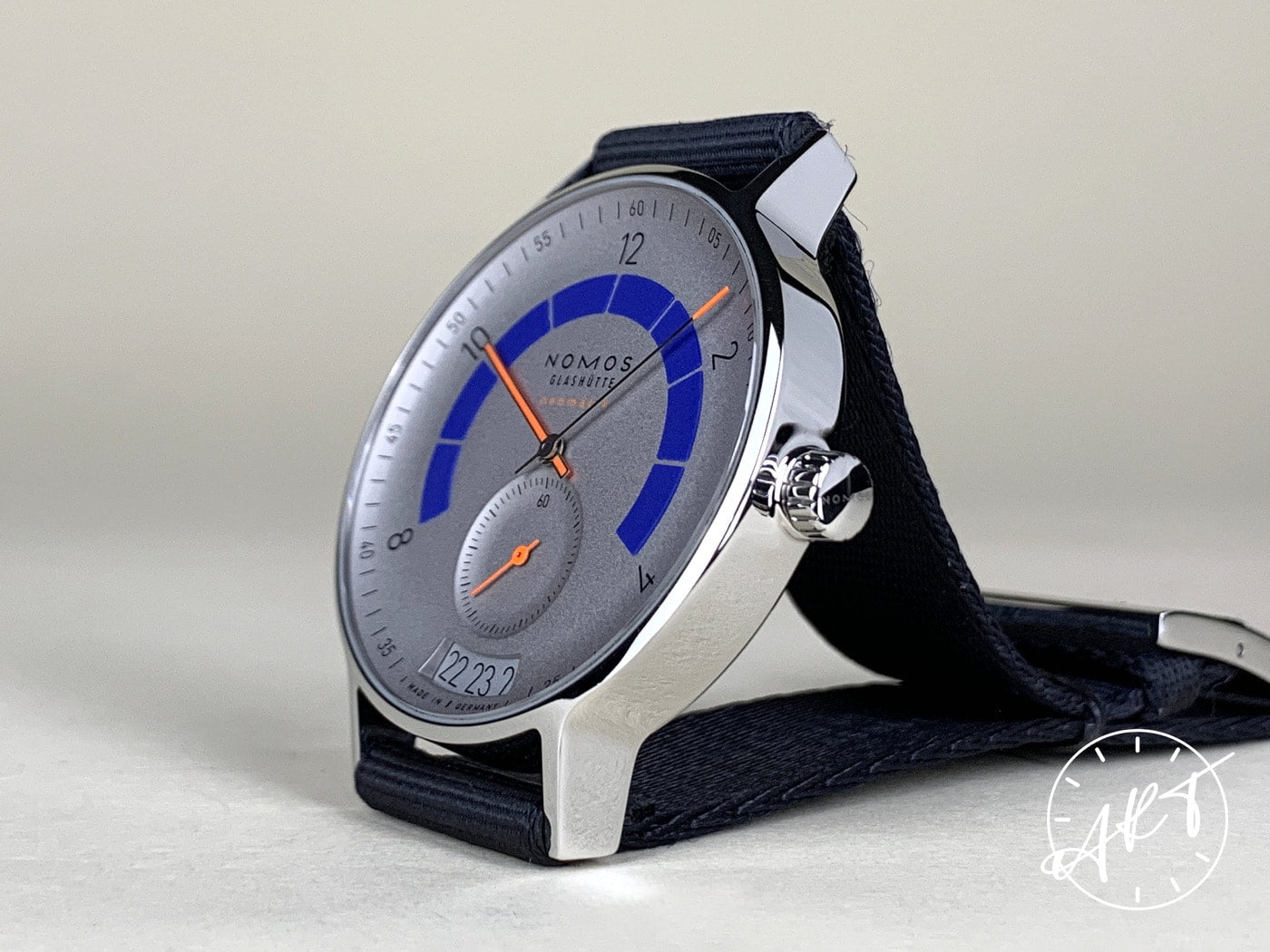 NOMOS Autobahn Silver Dial Stainless Steel Automatic Watch 1303 w/ Box