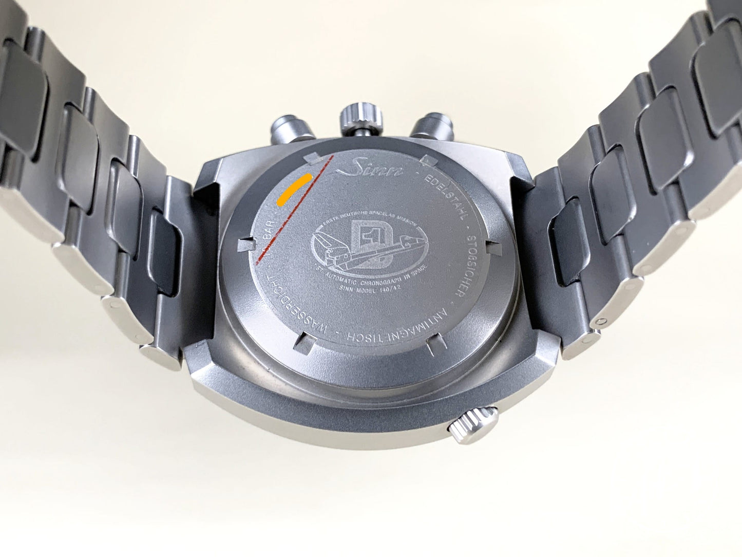 Vintage Bell & Ross By Sinn Space Chrono Lemania 5100 Black Dial SS Pilot Watch