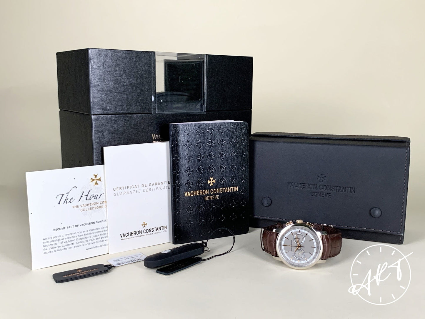 Vacheron Constantin Patrimony Traditionnelle Chrono Ivory Dial 18K WG & RG Watch BP