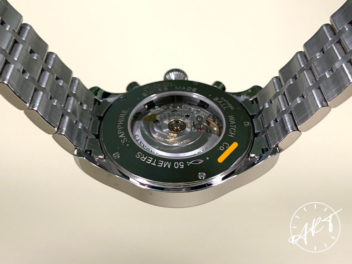 Ball Trainmaster Cannonball Chrono Reverse Panda Dial SS Auto Watch CM1052D BP