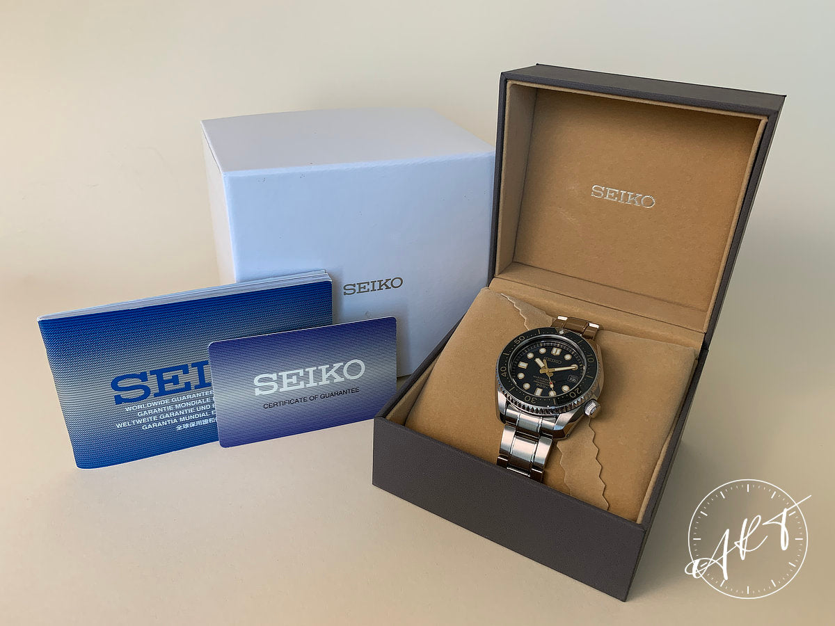 Seiko Marinemaster 300M Black Dial 50th Anniv Ltd Diver Watch SBDX012 w/ Paper