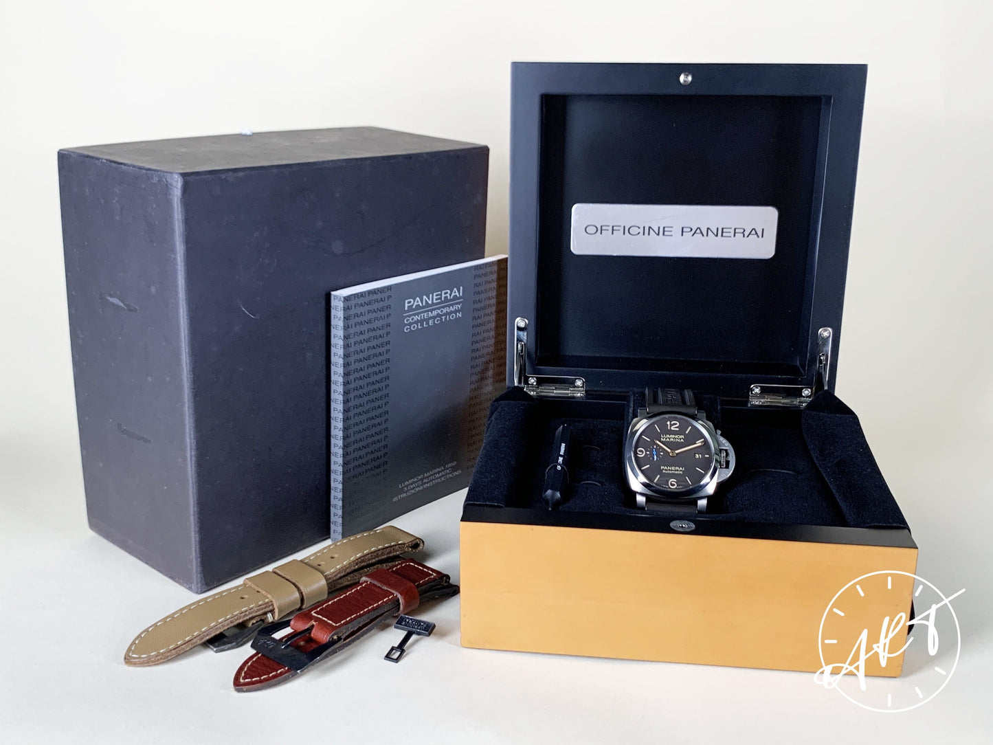 Panerai PAM 1351 Luminor Marina 1950 Brown Dial Titanium Watch PAM01351 w/Box