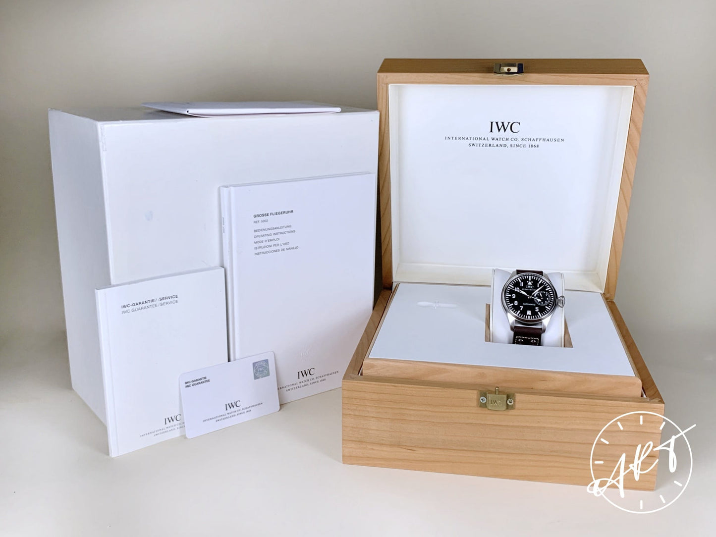 IWC Big Pilot 7 Days Black Dial SS Watch IW500201 w/ Papers *First Generation*