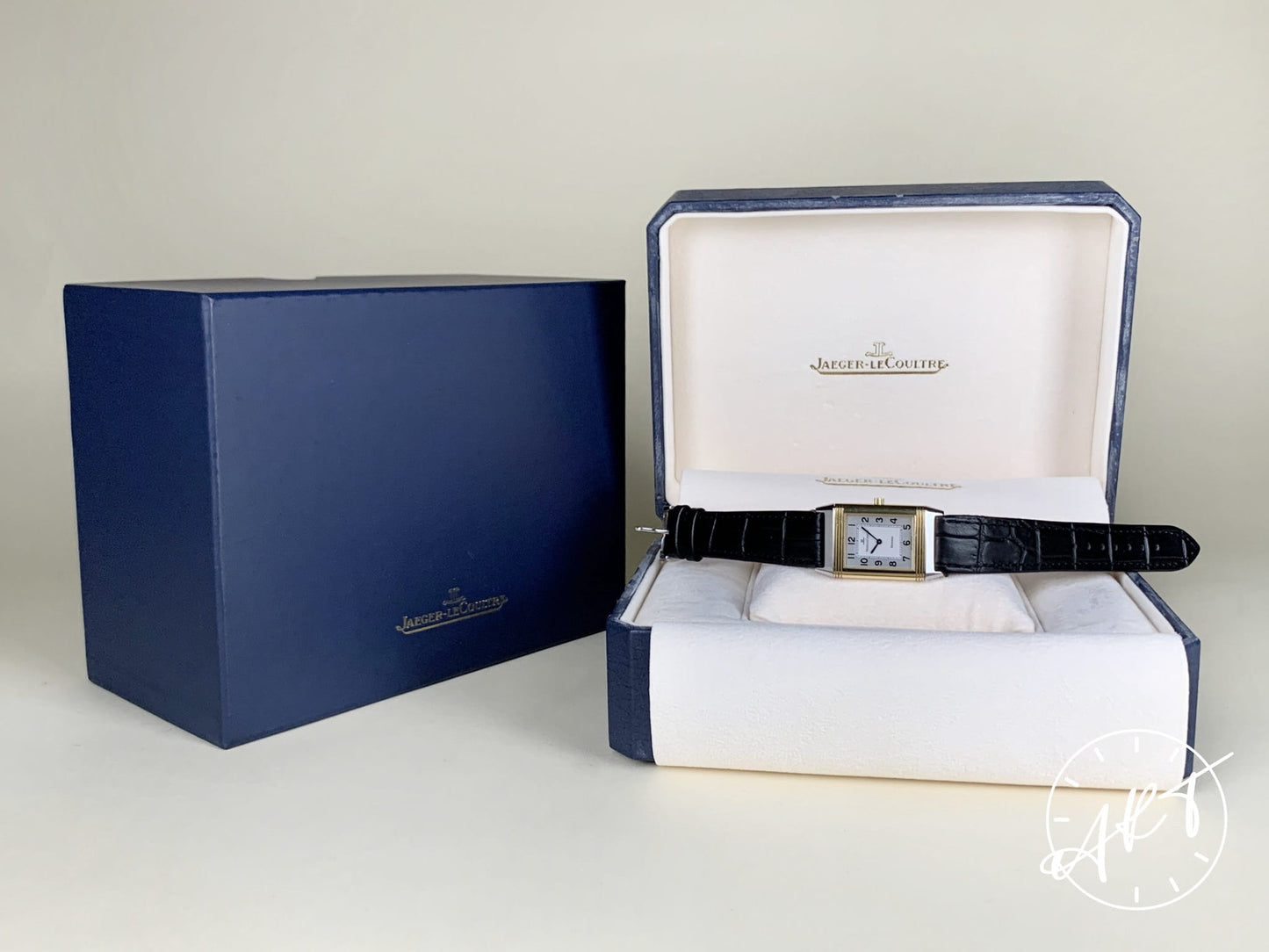 Jaeger-LeCoultre Reverso Classique Silver Dial 18K Gold & SS Watch 250.5.86 w/Box