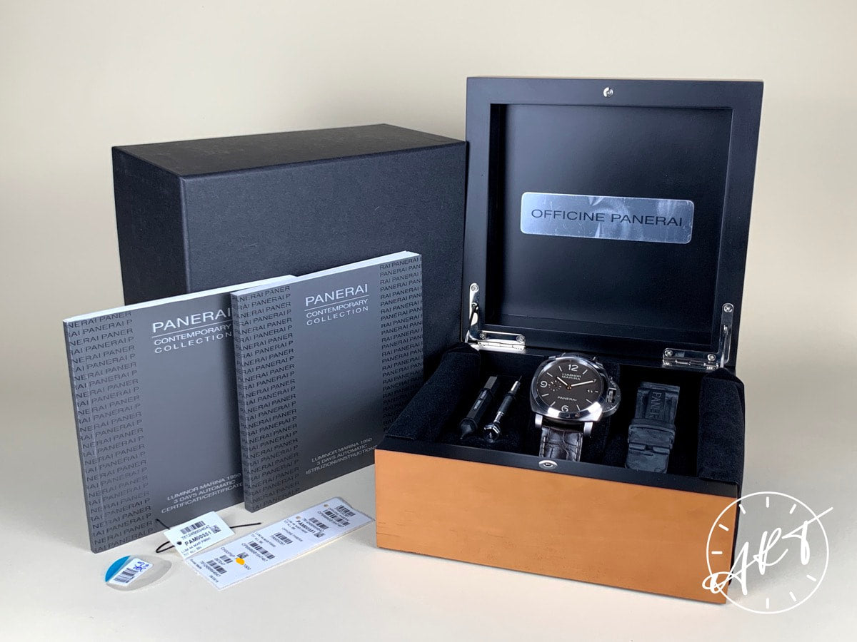 Panerai PAM 351 Luminor 1950 3 Days Brown Dial Titanio Diver Watch PAM00351 BP