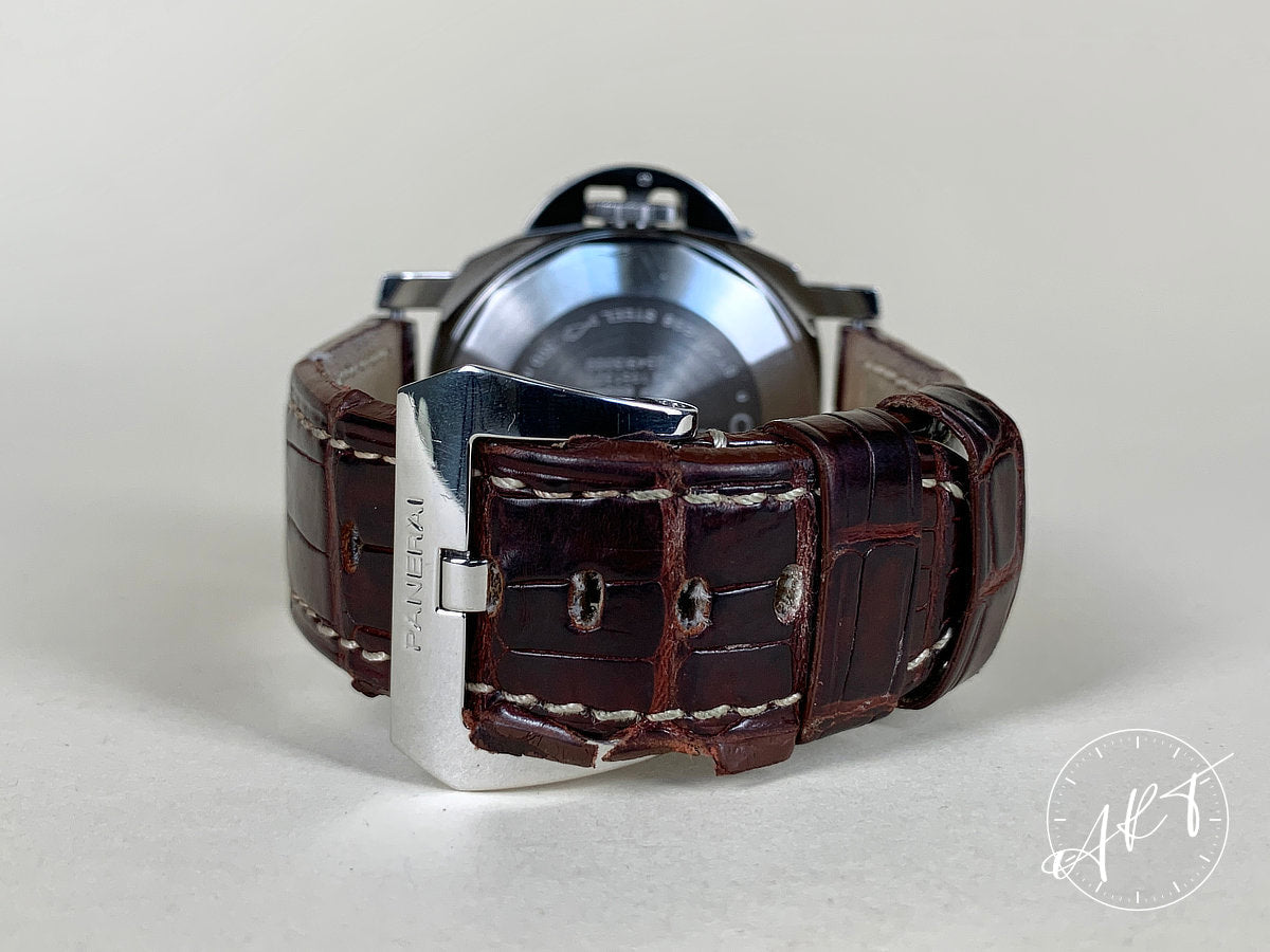 2002 Panerai PAM 88 Luminor GMT Black Dial Acciaio Auto Diver Watch PAM00088 BP