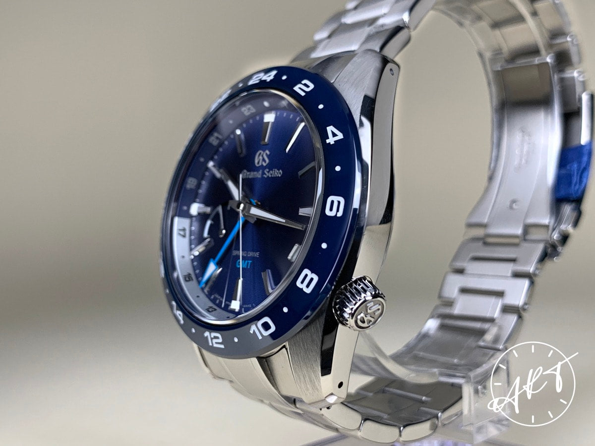 Grand Seiko Sport GMT Blue Dial SS Spring Drive Diver Watch SBGE255 w/ B&P