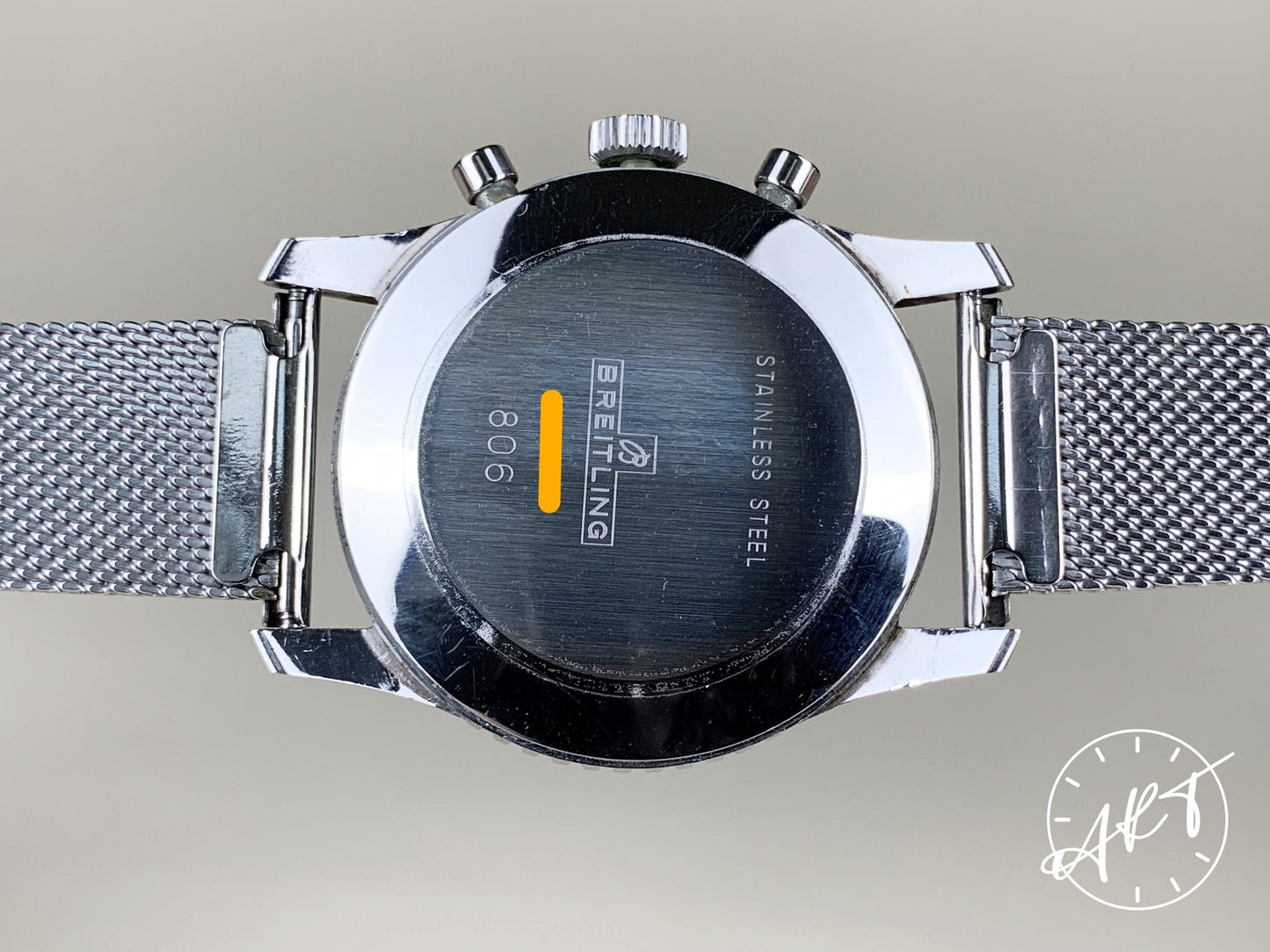 Vintage 1971 Breitling Navitimer Chrono Black T Dial SS Manual Pilot Watch 806