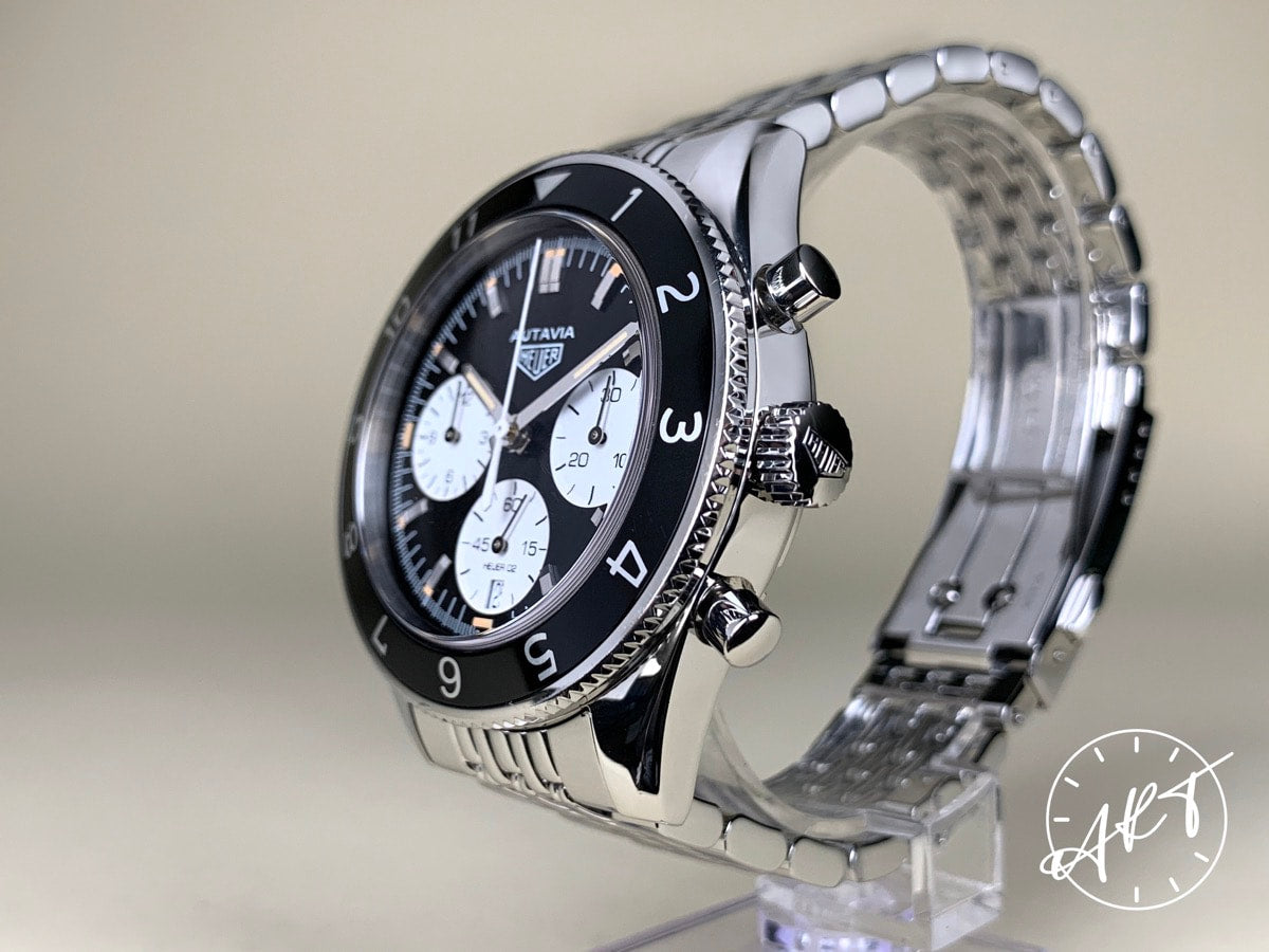 TAG Heuer Autavia Heuer 02 Chronograph Inverted Panda Dial SS Auto Watch
