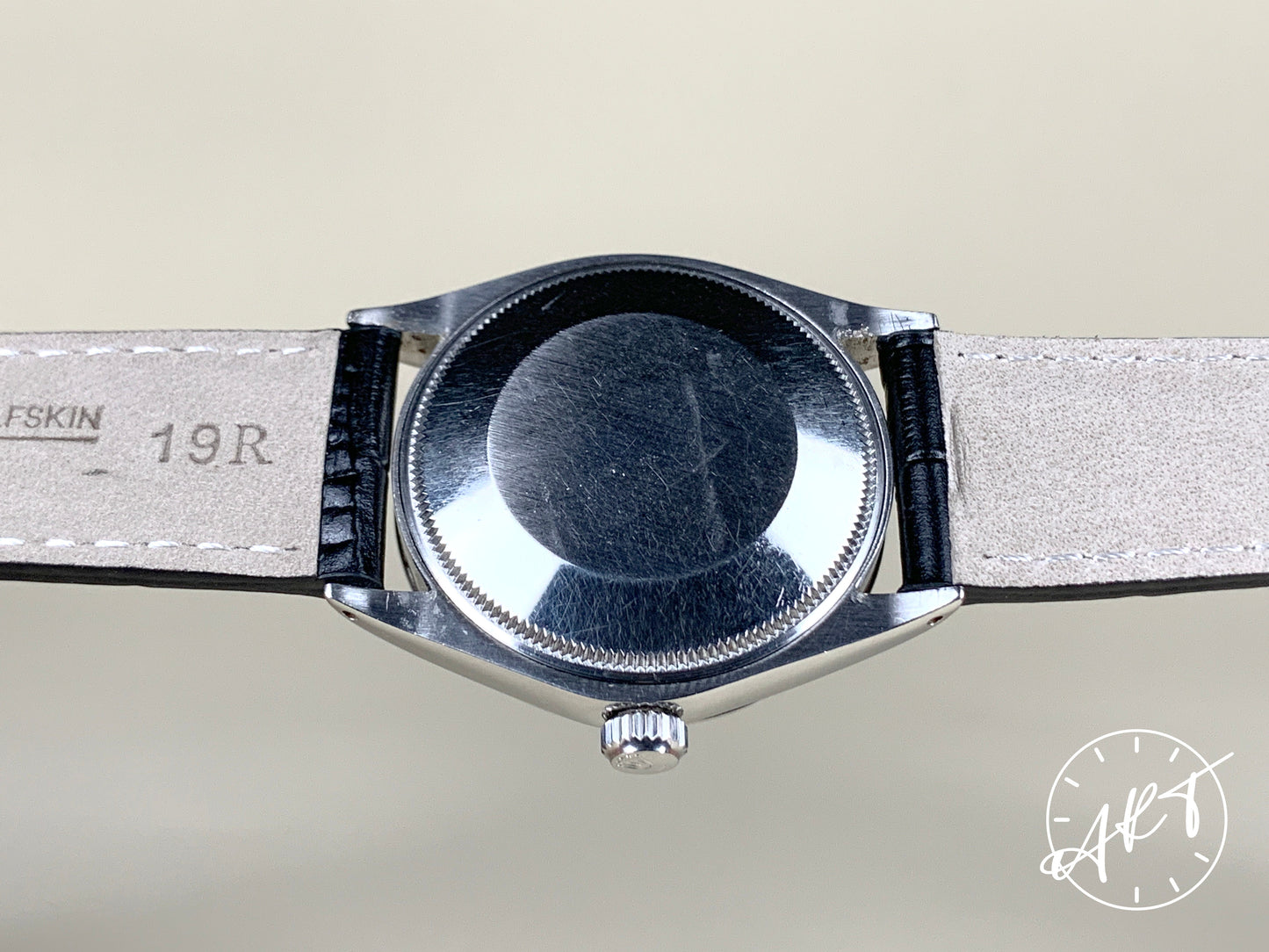 1972 Rolex Oyster Perpetual 34 Silver Sigma Dial SS Auto Watch 1002 w/ Paper