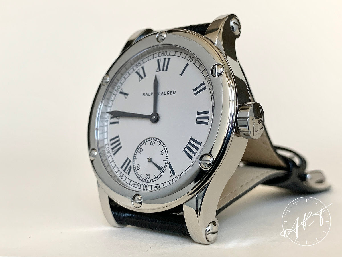Ralph Lauren Sporting Classic Silver Dial SS Manual Watch RLR0220700 w/ B&P