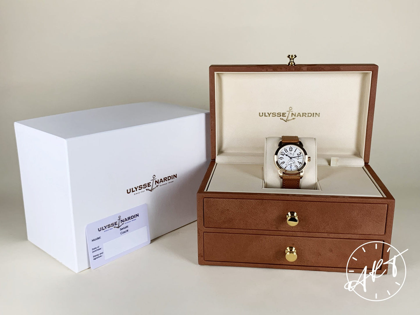 Ulysse Nardin Ulysse 1 Silver Dial 18K Rose Gold Automatic Watch 276-88 w/ B&P